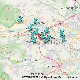 Mappa Via Narzole, 10098 Rivoli TO, Italia (2.38923)