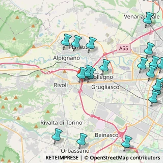Mappa Via Narzole, 10098 Rivoli TO, Italia (5.728)