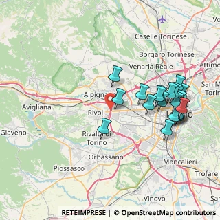 Mappa Via Narzole, 10098 Rivoli TO, Italia (8.201)