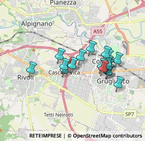 Mappa Via Adige, 10098 Rivoli TO, Italia (1.47706)