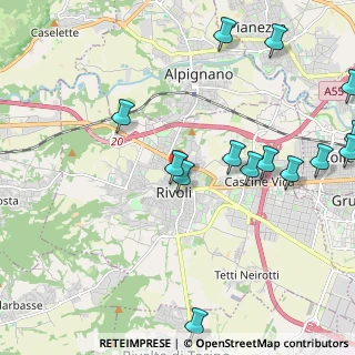 Mappa Via Alessandro Manzoni, 20121 Rivoli TO, Italia (2.91063)