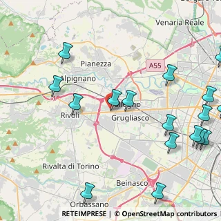 Mappa Via Meana, 10093 Collegno TO, Italia (5.85412)