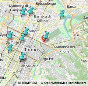 Mappa Corso Regina Margherita, 10153 Torino TO, Italia (2.52636)