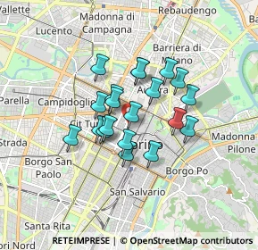 Mappa Via della Misericordia, 10122 Torino TO, Italia (1.222)