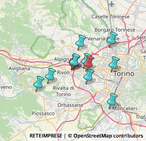 Mappa Via Carso, 10098 Rivoli TO, Italia (5.29727)