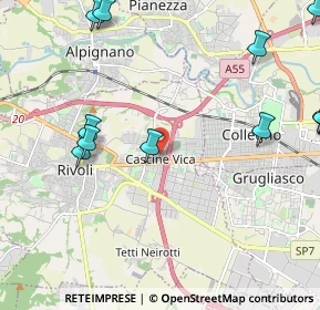 Mappa Via Carso, 10098 Rivoli TO, Italia (3.03308)