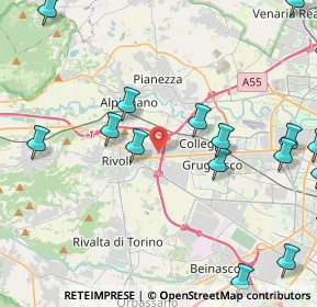 Mappa Via Carso, 10098 Rivoli TO, Italia (6.27421)
