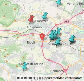 Mappa Via Carso, 10098 Rivoli TO, Italia (3.642)