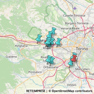 Mappa Via Unità D'Italia, 10098 Rivoli TO, Italia (4.86308)