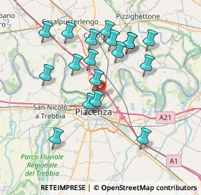 Mappa Ciclostrada Torino - Venezia VENTO, 26865 San Rocco Al Porto LO, Italia (7.32611)