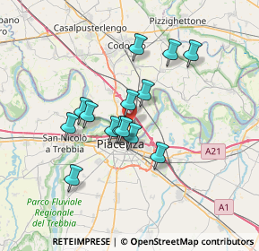 Mappa Ciclostrada Torino - Venezia VENTO, 26865 San Rocco Al Porto LO, Italia (5.57429)