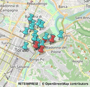 Mappa Via Mongrando, 10153 Torino TO, Italia (1.1575)