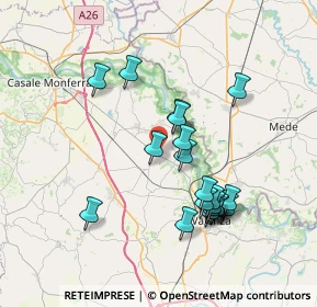 Mappa 15040 Pomaro Monferrato AL, Italia (6.9455)