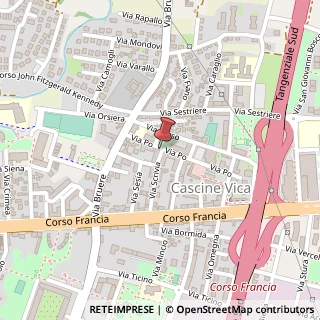 Mappa Via Po, 14, 10098 Rivoli, Torino (Piemonte)