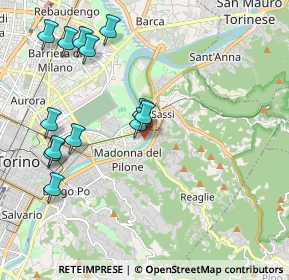 Mappa Pista ciclabile di Lungo Po Antonelli, 10153 Torino TO, Italia (2.22692)