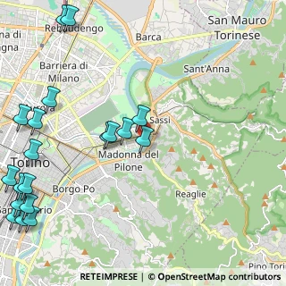 Mappa Pista ciclabile di Lungo Po Antonelli, 10153 Torino TO, Italia (3.20947)
