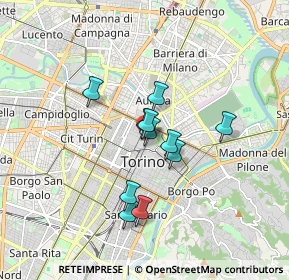 Mappa Via Cappel Verde, 10122 Torino TO, Italia (1.24455)