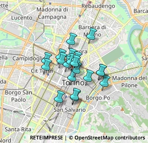 Mappa Via Cappel Verde, 10122 Torino TO, Italia (1.074)