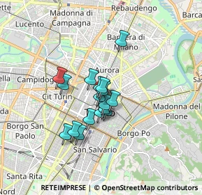 Mappa Via Cappel Verde, 10122 Torino TO, Italia (1.10765)