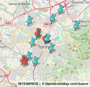 Mappa Via Cappel Verde, 10122 Torino TO, Italia (3.34857)