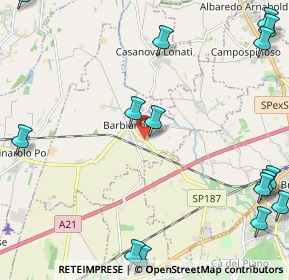 Mappa Via Roma, 27041 Barbianello PV, Italia (3.29333)