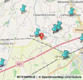 Mappa Via Roma, 27041 Barbianello PV, Italia (2.86786)