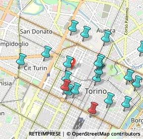 Mappa Via Antonio Fabro, 10122 Torino TO, Italia (1.0445)