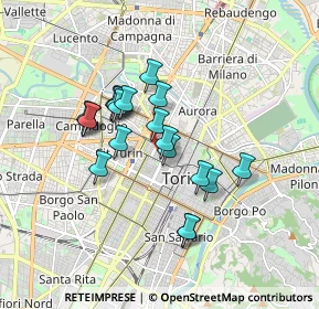 Mappa Via Antonio Fabro, 10122 Torino TO, Italia (1.4305)