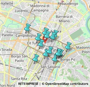 Mappa Via Antonio Fabro, 10122 Torino TO, Italia (1.26333)