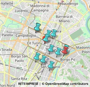 Mappa Via Antonio Fabro, 10122 Torino TO, Italia (1.35083)