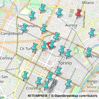 Mappa Via Antonio Fabro, 10122 Torino TO, Italia (1.233)