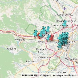 Mappa Via Novalesa, 10098 Rivoli TO, Italia (7.8005)