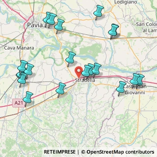 Mappa A21 Torino - Piacenza - Brescia, 27043 Broni PV, Italia (10.006)