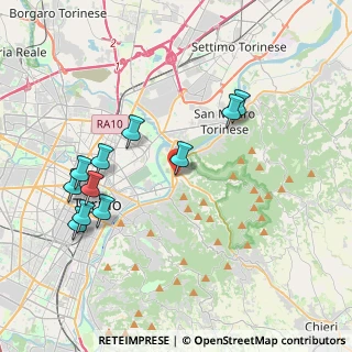 Mappa Strada al Traforo di Pino, 10132 Torino TO, Italia (4.10455)