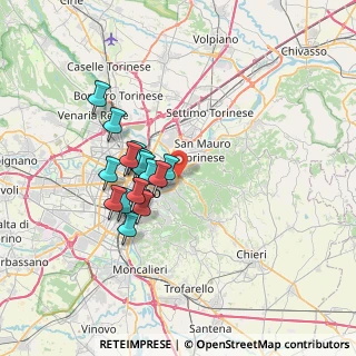 Mappa Strada al Traforo di Pino, 10132 Torino TO, Italia (5.796)