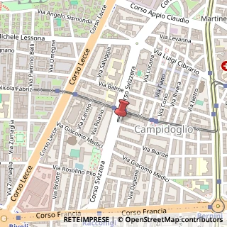 Mappa Corso Svizzera, 38, 10143 Torino, Torino (Piemonte)