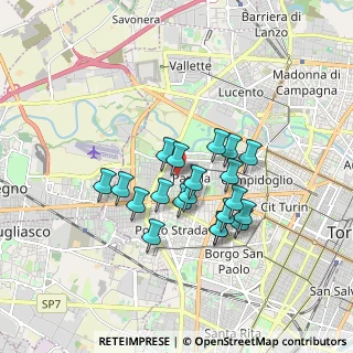 Mappa Via Valentino Carrera, 10146 Torino TO, Italia (1.3975)