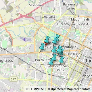Mappa Via Valentino Carrera, 10146 Torino TO, Italia (1.1775)
