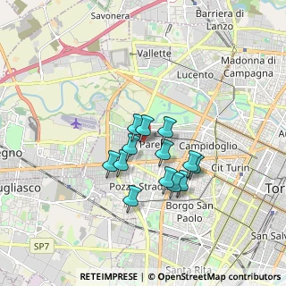 Mappa Via Valentino Carrera, 10146 Torino TO, Italia (1.29692)