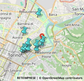 Mappa Via Alfonso Varano, 10153 Torino TO, Italia (1.61667)