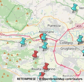 Mappa Via A. Lincoln, 10098 Rivoli TO, Italia (6.08857)