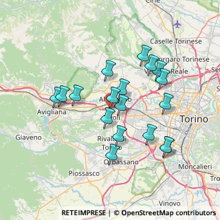 Mappa Via A. Lincoln, 10098 Rivoli TO, Italia (6.71444)