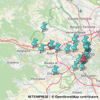 Mappa Via A. Lincoln, 10098 Rivoli TO, Italia (9.089)