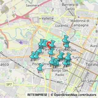 Mappa Via Carlo Capelli, 10146 Torino TO, Italia (1.45833)