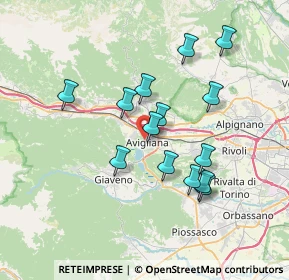Mappa Via Piave, 10051 Avigliana TO, Italia (6.38857)