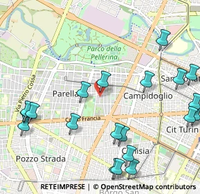 Mappa Via Vittorio Asinari di Bernezzo, 10100 Torino TO, Italia (1.3655)