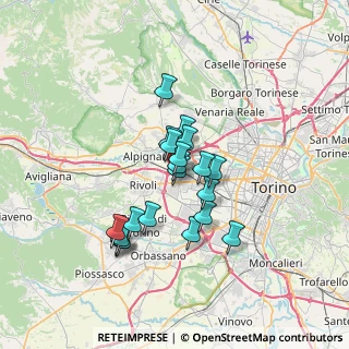 Mappa Via Mompantero, 10093 Collegno TO, Italia (5.2475)