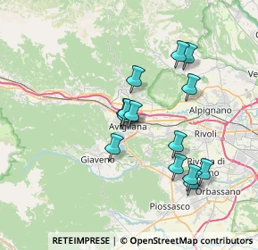 Mappa Corso Laghi, 10051 Avigliana TO, Italia (6.18429)