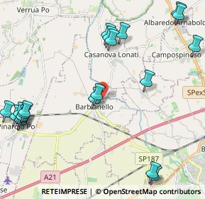 Mappa Via Scuropasso, 27041 Barbianello PV, Italia (2.852)