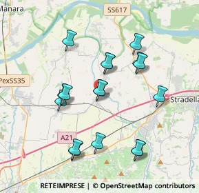 Mappa Via Scuropasso, 27041 Barbianello PV, Italia (3.57941)